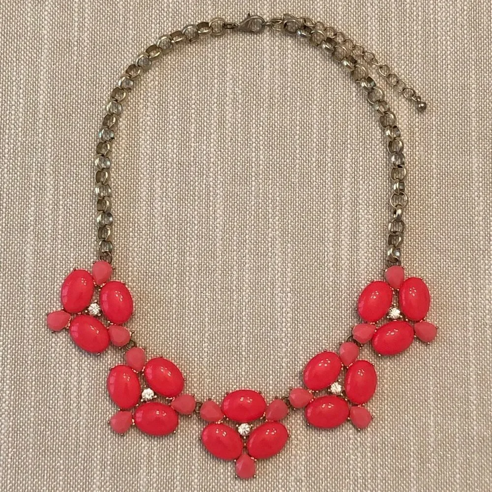 Acetate Statement Necklace | Neon Pink | 18” Adjustable